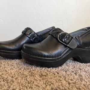 Ariat Womens Black Amy Braided Buckle Black Leather Clogs Mules 10010225 Sz 7